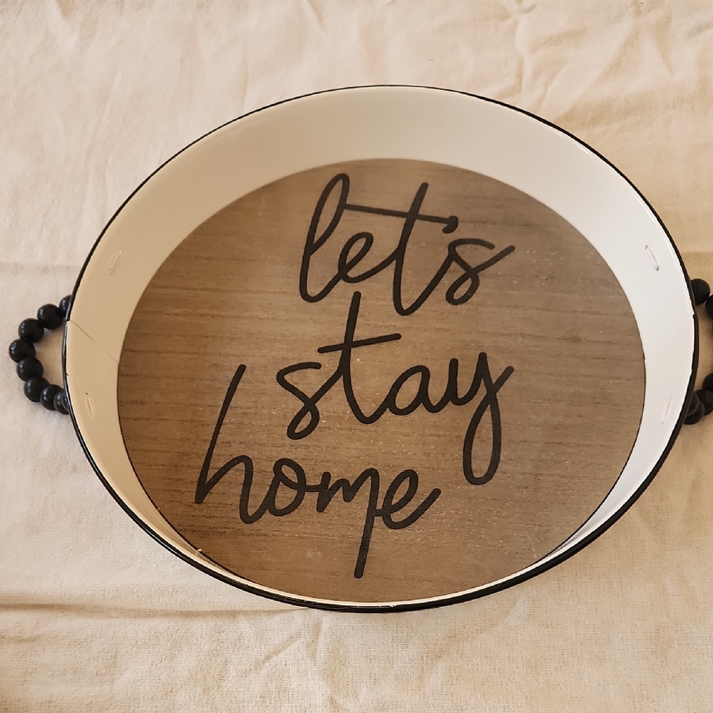 Farmhouse Tray with Wood Handles